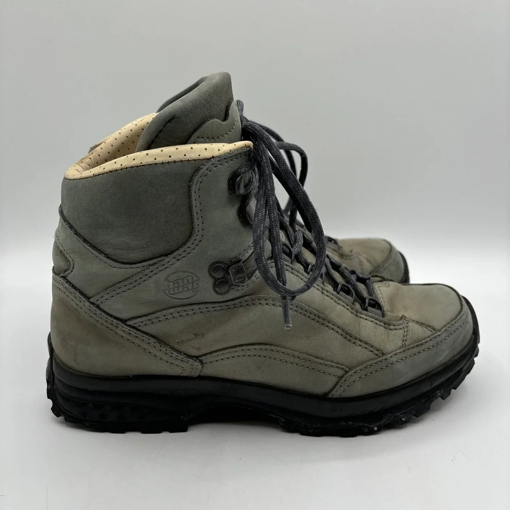 Hanwag Alta Bunion Lady Hallux Women's 7 Boots Green Leather Hiking Vibram Sole